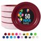 50 Count Burgundy Paper Plates Elegant Disposable Party Celebrations for Events 7"